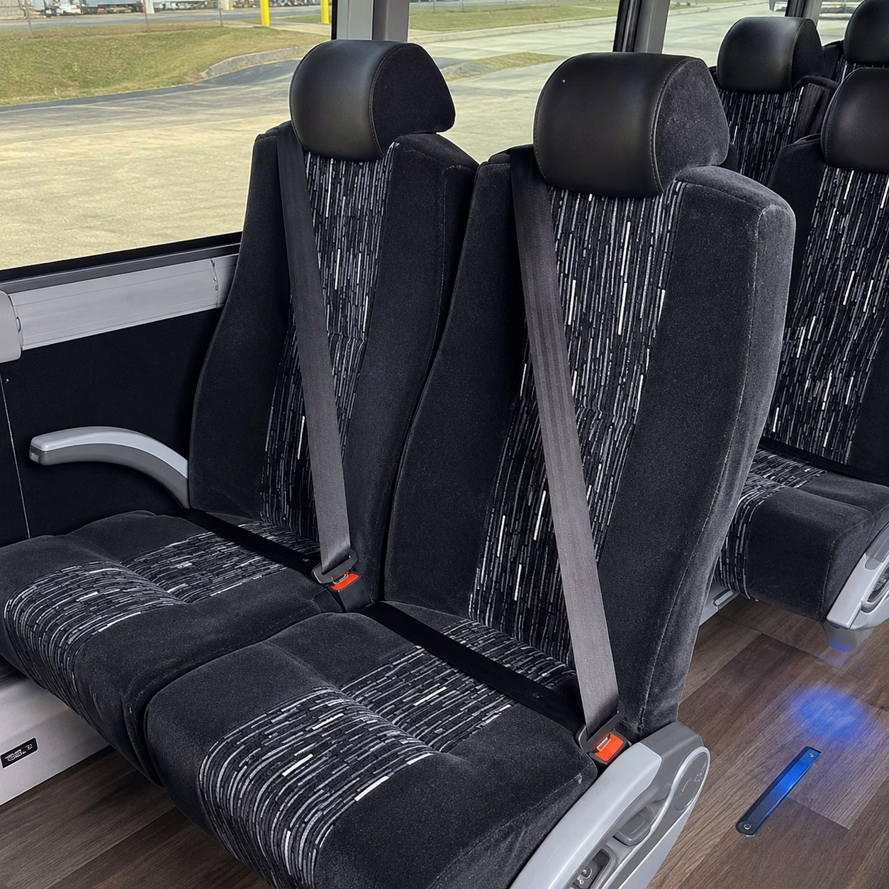 56 passenger charter bus inside