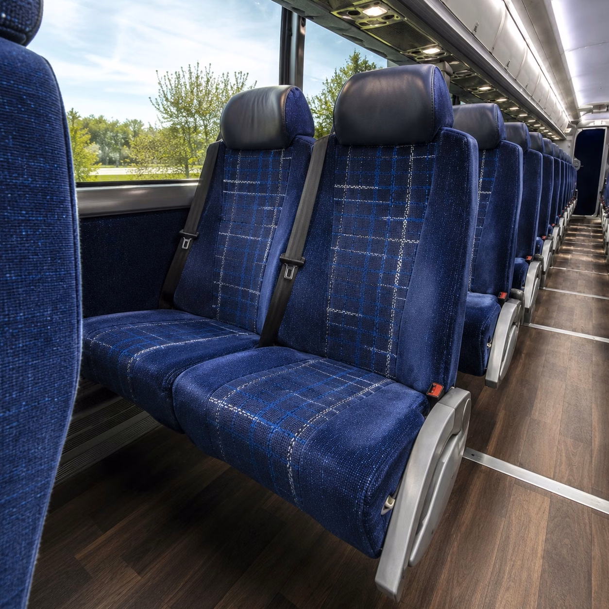 apple valley charter bus interior